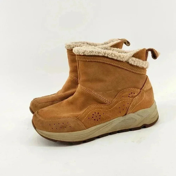 EARTH WINTER LEATHER ANKLE BOOTS - Picture 1 of 6